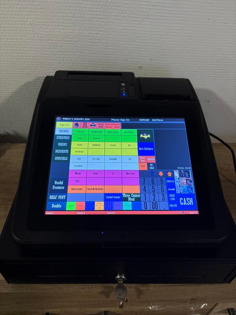 Caisse enregistreuse tactile complète, Enlèvement