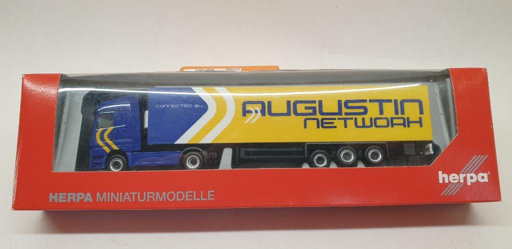 Herpa 1/87 Mercedes-Benz Actros  "Augustin Network", Ophalen of Verzenden, Nieuw, Bus of Vrachtwagen, Herpa