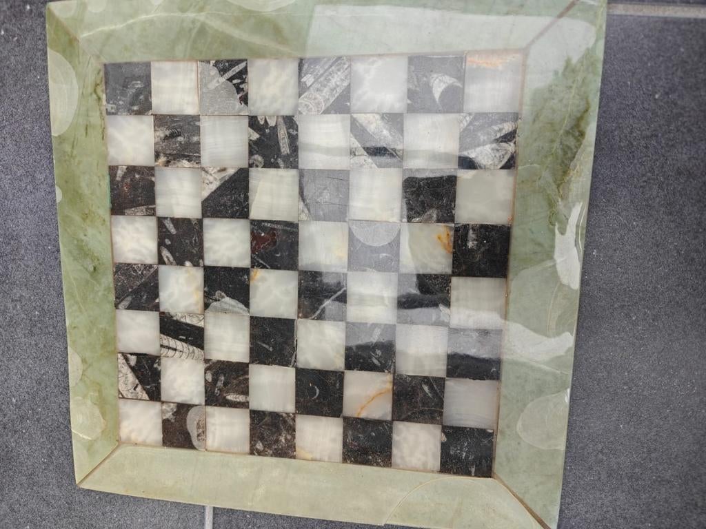 Schaakbord marmer met pionnen, Hobby en Vrije tijd, Gezelschapsspellen | Bordspellen, Ophalen