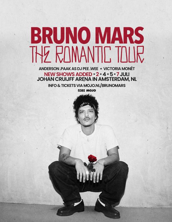 Bruno Mars Paris 20 juin 2026, Tickets & Billets, Deux personnes, Juin
