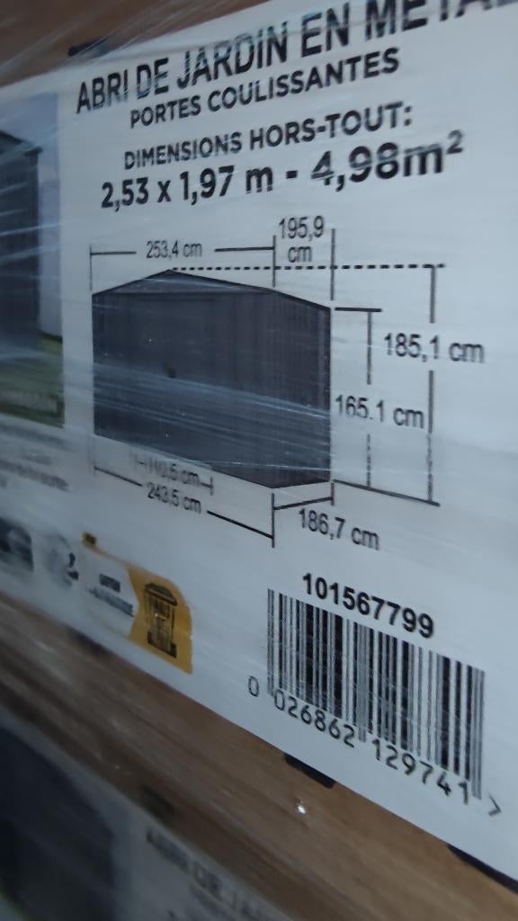 Abri de jardin 5 M2 neuf anthracite, Enlèvement ou Envoi, Neuf, Métal, Abri de jardin