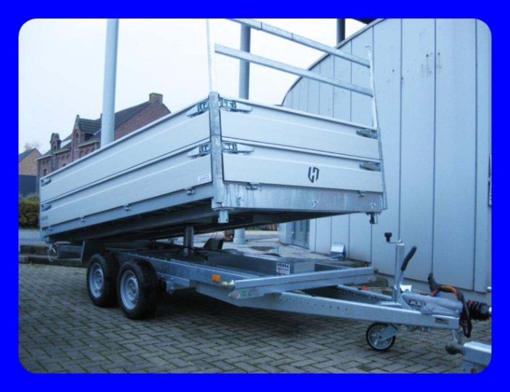 Henra Kipper 351x185 3500kg Dubbel Alu. schotten, Auto diversen, Aanhangers en Bagagewagens, Ophalen, Nieuw