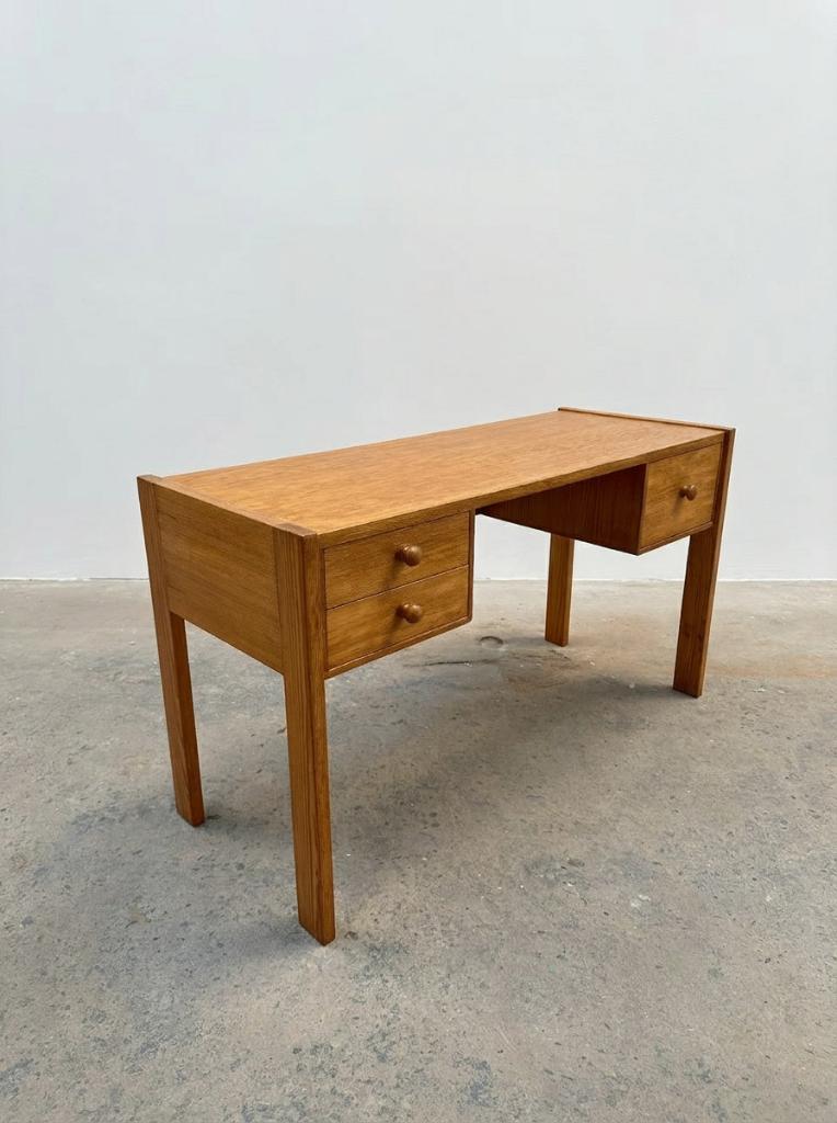 Vintage Bureau (Eikenhout) Mid-Century Modern, Scandinavisch, Ophalen