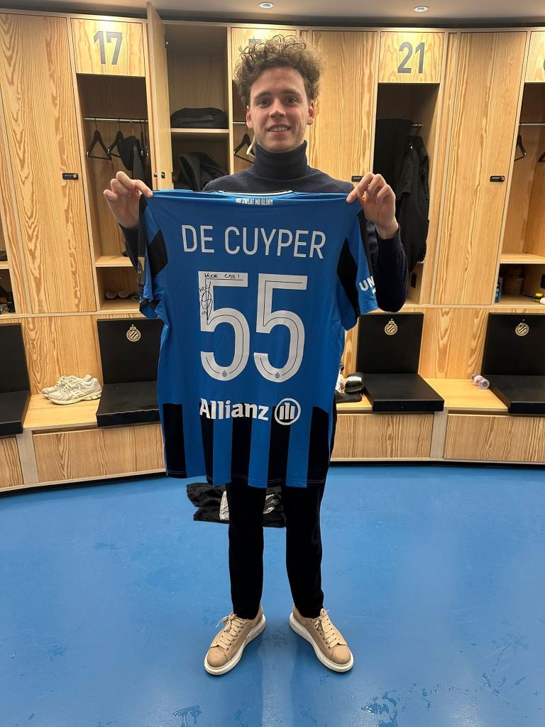 Club Brugge shirt gesigneerd Maxim De Cuyper, Enlèvement ou Envoi, Comme neuf, Maillot
