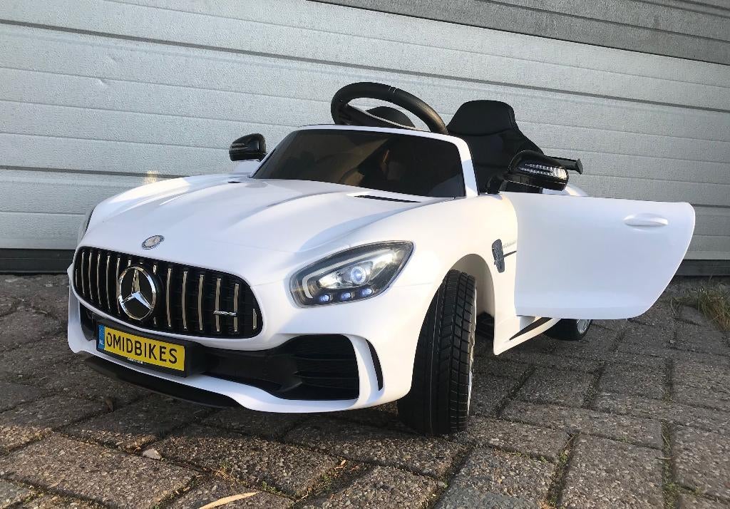 Mercedes-Benz GT-R AMG wit 12V Afstandsbediening, MP3, AUX, Kinderen en Baby's, Ophalen of Verzenden, Nieuw