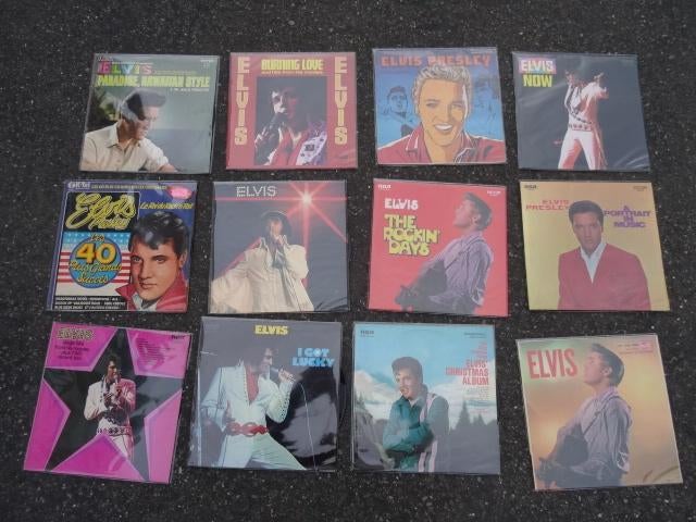 Lot 2  : 12 anciens vinyles LP 33t  Elvis PRESLEY, Enlèvement ou Envoi