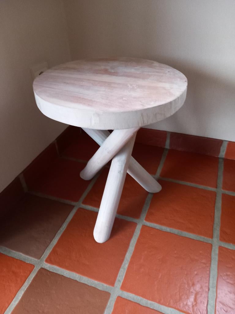 Bijzettafeltje, Ophalen, Minder dan 45 cm, Rond, Zo goed als nieuw