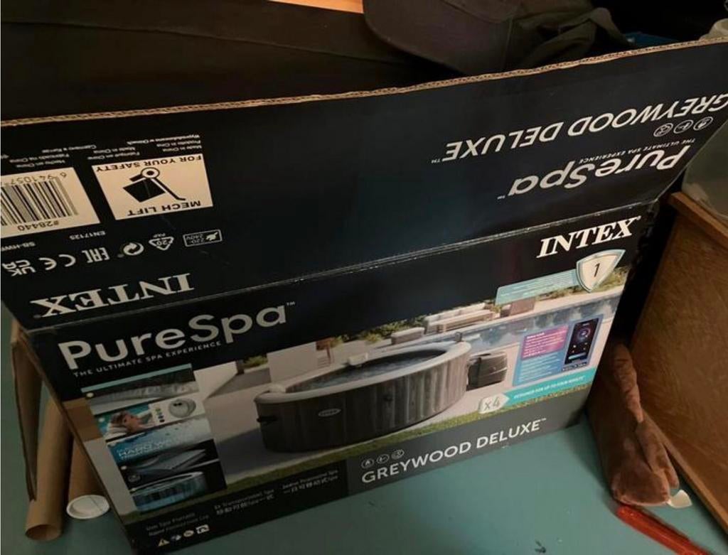 Jacuzzi intex PureSpa Greywood Deluxe, Jardin & Terrasse, Bains à remous et Spas, Enlèvement, Utilisé