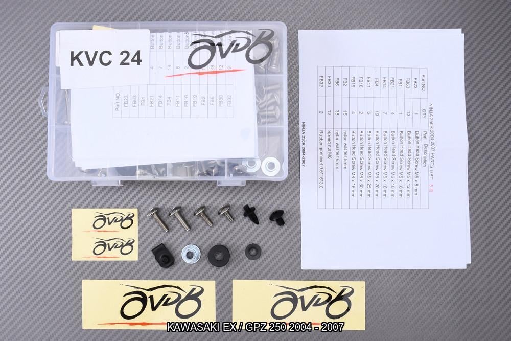 Kit visserie pour KAWASAKI GPZ 250 EX250 2004 - 2007, Motoren, Ophalen of Verzenden, Nieuw