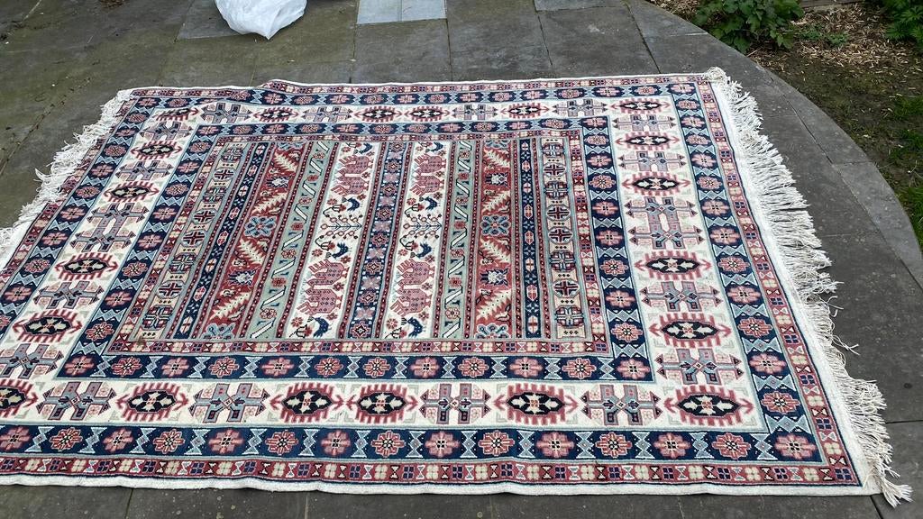 Tapis d’orient, Bleu, Ancien, 200 cm ou plus, 150 à 200 cm