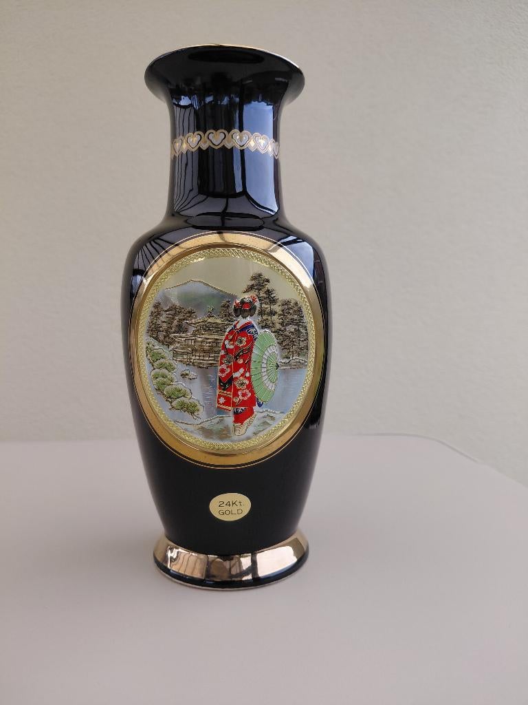 Japanse vaas The art of Chokin, Antiek en Kunst, Ophalen of Verzenden