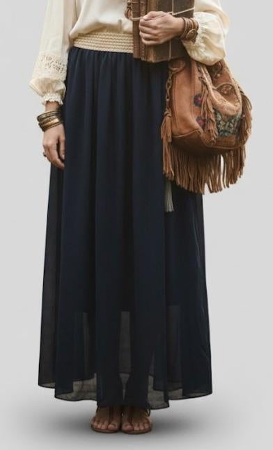 lange rok van amelie amelie, Kleding | Dames, Rokken, Blauw, AMELIE & AMELIE, Ophalen of Verzenden, Zo goed als nieuw