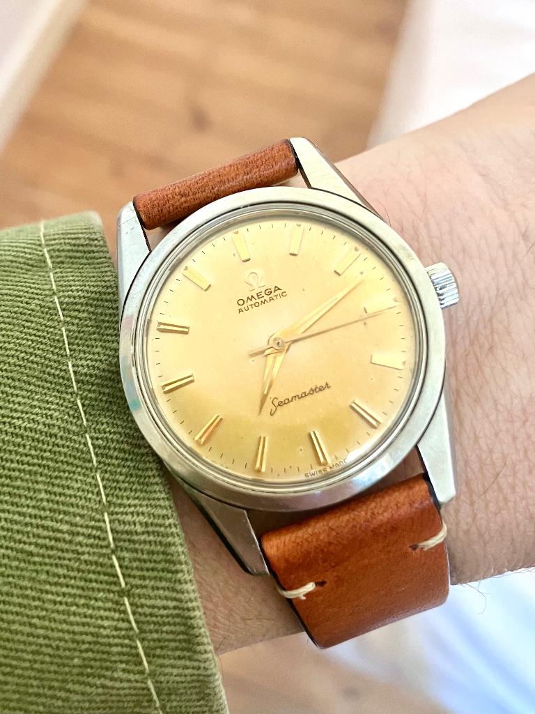 1962 Omega Seamaster ref. 14700 1 SC, quadrant patine, Montre-bracelet, Enlèvement ou Envoi, Acier, 1960 ou plus tard