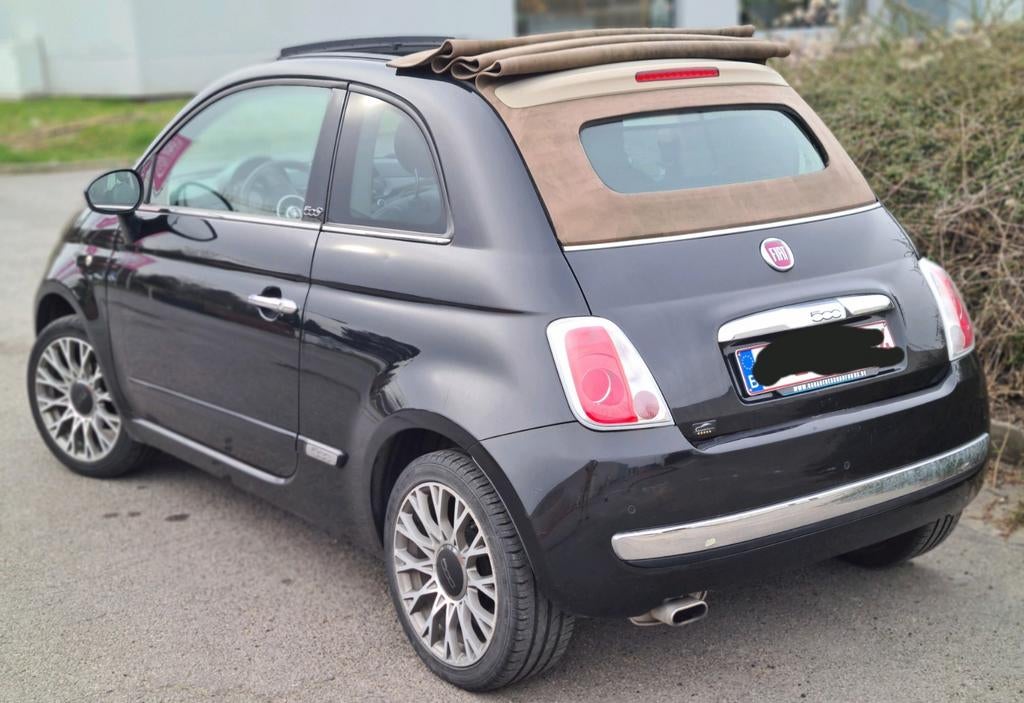 Fiat 500 cabrio 12ess an2014 cuir rouge 170mkm 4700€, Autos, Fiat, Cuir, Euro 5, Achat, Cabriolet