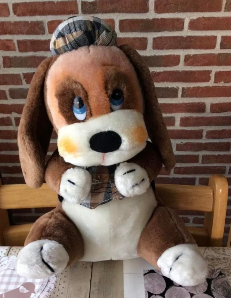 Knuffel/pluche hond Sint Bernard, Ophalen of Verzenden, Zo goed als nieuw, Hond