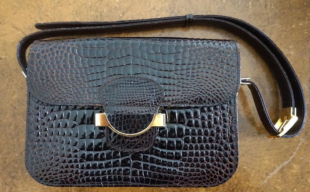 Sac à main Vintage Giovanni Borri Milano, Bijoux, Sacs & Beauté, Enlèvement ou Envoi, Comme neuf, Brun, Sac à main