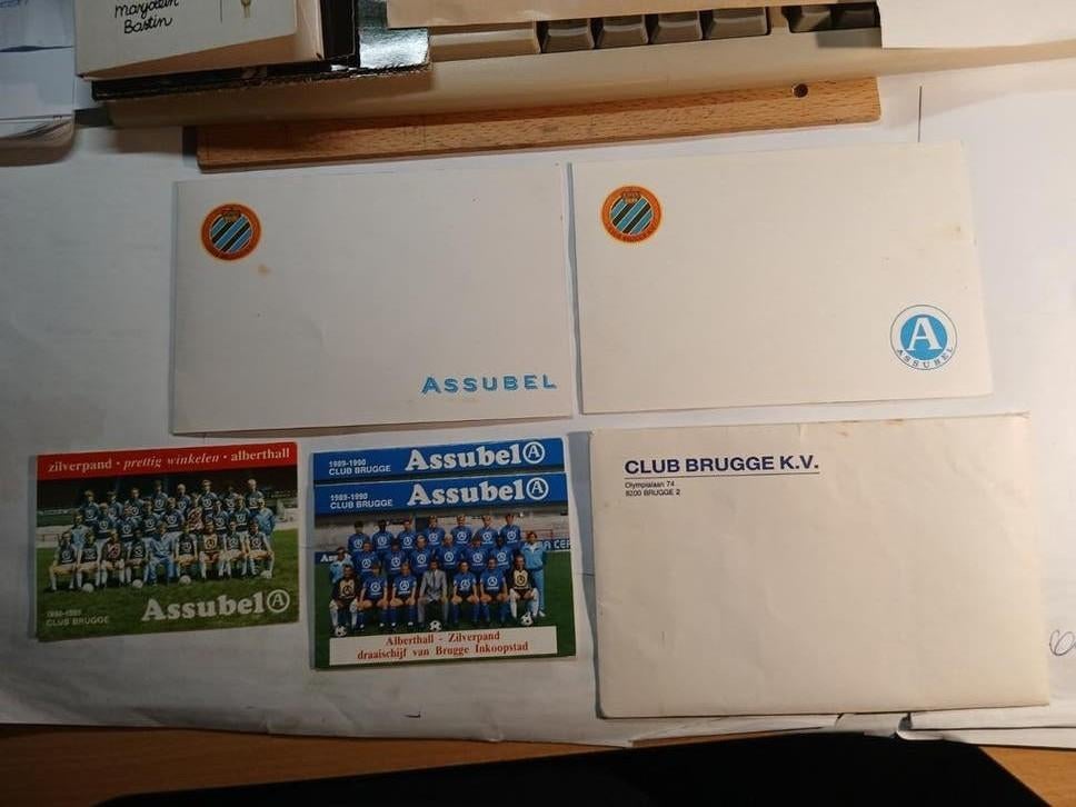 Club brugge kerstkaarten en speelkalenders, Ophalen of Verzenden