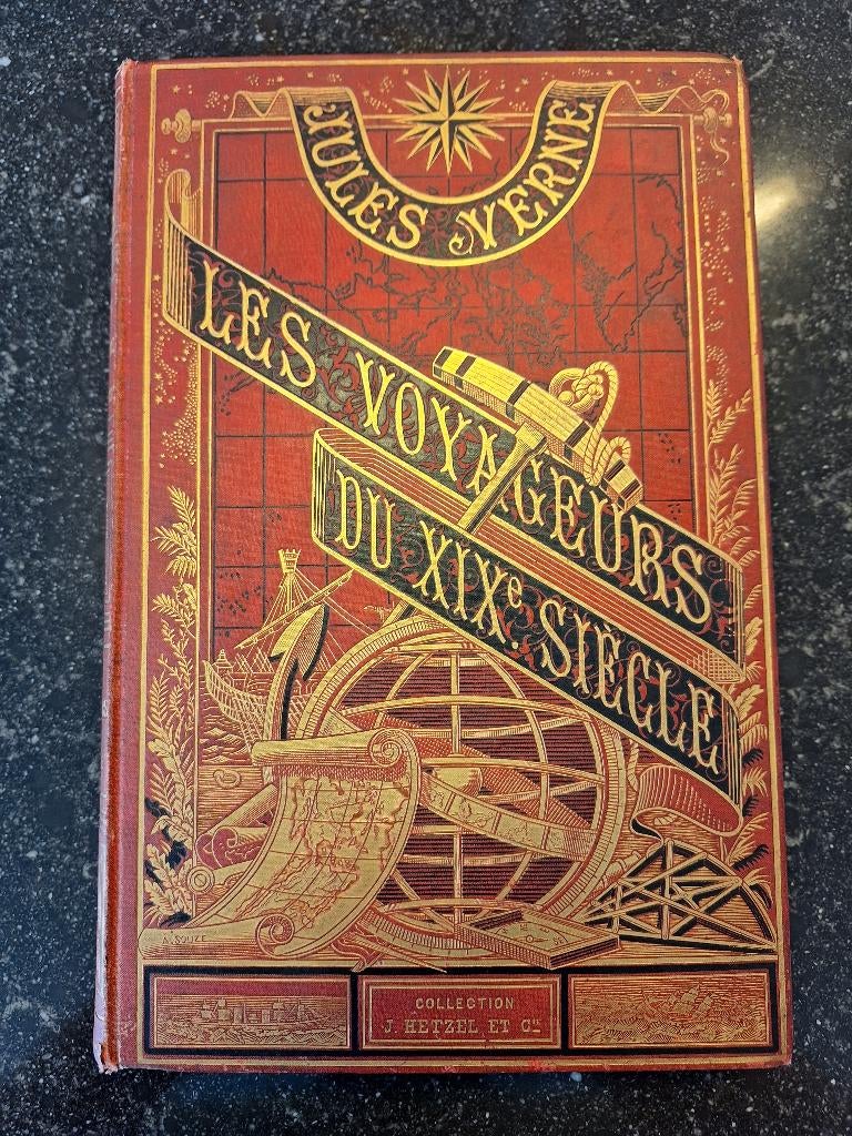 Antieke Jules Verne – Les Voyageurs du XIXe Siècle, Ophalen of Verzenden