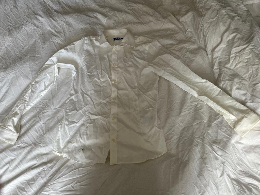 Jack & Jones Overhemd Wit 164, Verzenden, Overhemd of Blouse, Zo goed als nieuw, Jongen