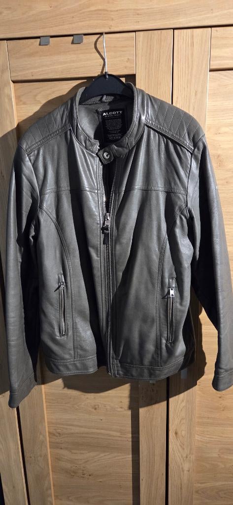 Grijze lederen vest Alcott - xl - gedragen staat, Kleding | Heren, Jassen | Zomer, Maat 56/58 (XL), Ophalen of Verzenden, Alcott