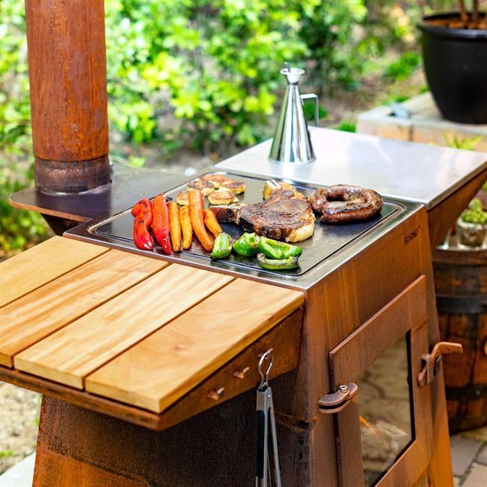 Barbecue en acier Corten, cuisinière avec plaque de cuisson, Enlèvement ou Envoi, Neuf