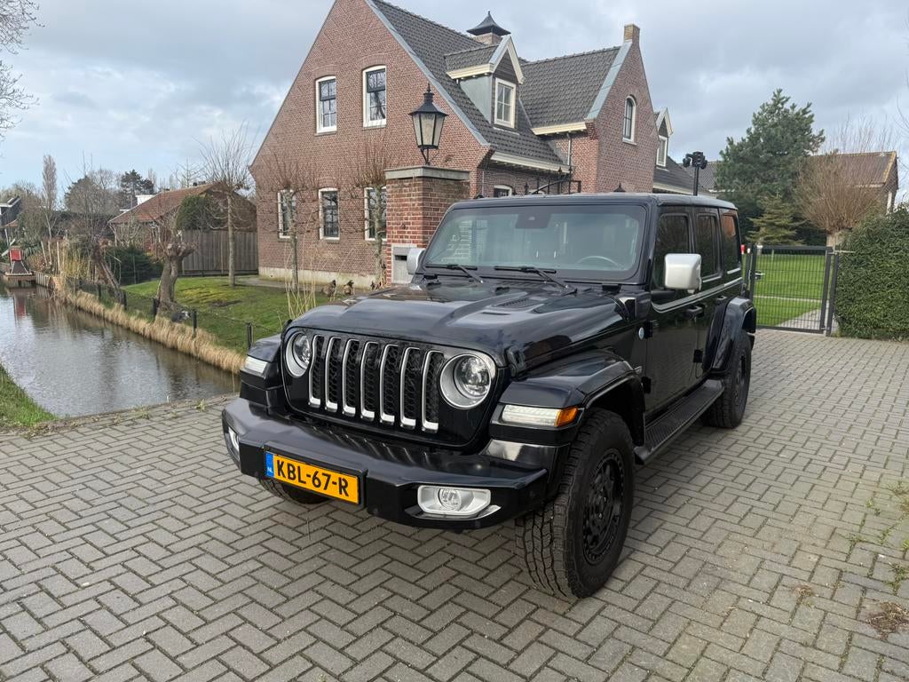 Jeep Wrangler Unlimited 4xe 380 Sahara Irmscher  | NO 10/100, Auto's, Automaat, 4 cilinders, Zwart, Leder