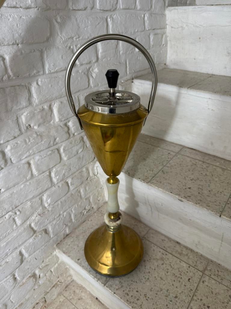Vintage retro staande asbak koper, Ophalen