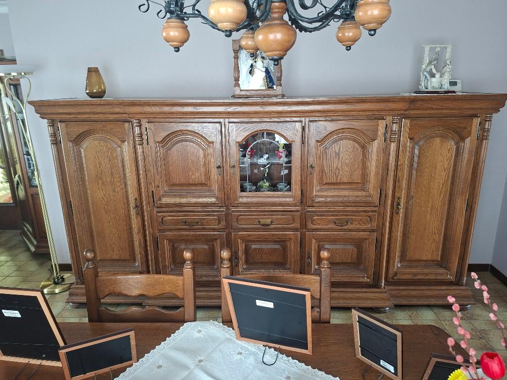 Eiken eetkamer, Huis en Inrichting, Complete eetkamers, Ophalen, Zo goed als nieuw, Eiken, 4 tot 6 stoelen