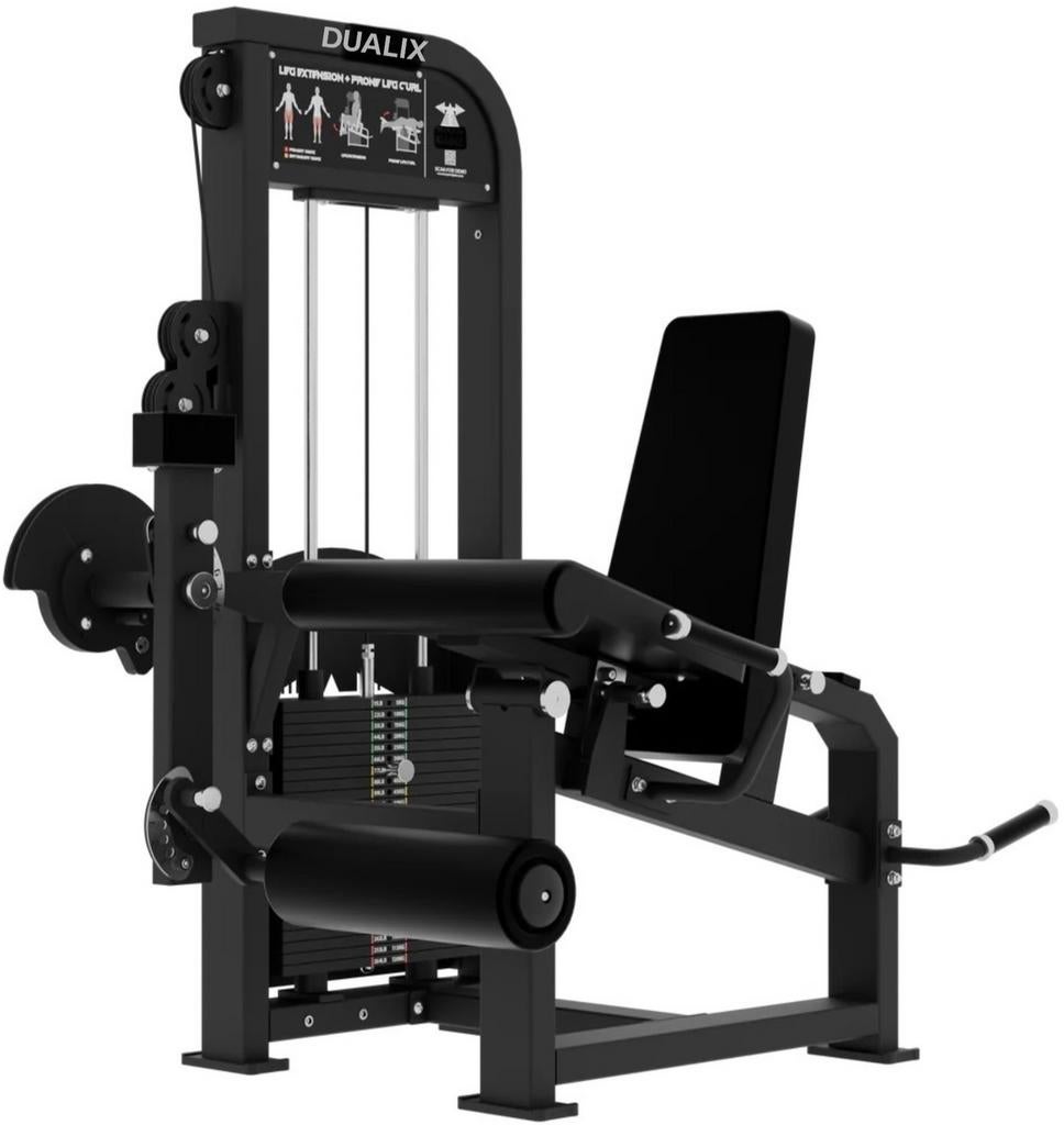 Dualix Titan Dual Leg Extension / Lying Leg Curl 120kg Stack, Ophalen of Verzenden, Nieuw
