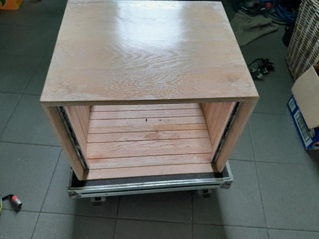 Rack 9u in stolpcase, Ophalen, Zo goed als nieuw, Overige instrumenten, Flightcase
