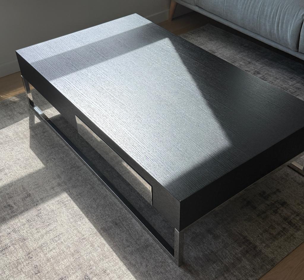 Design Salontafel, geen krassen, zwart met lade, Huis en Inrichting, Tafels | Salontafels, Ophalen, Gebruikt, 100 tot 150 cm, Modern Design