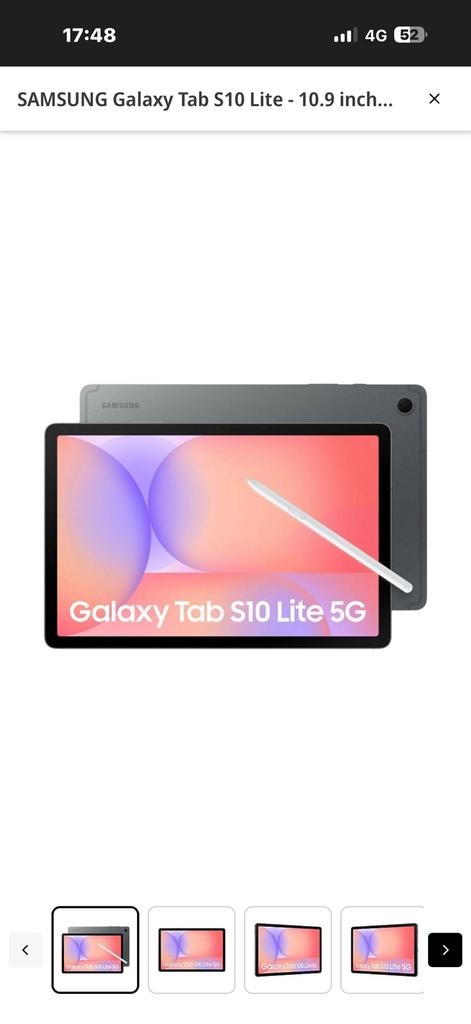 Samsung Galaxy Tab S10 Lite 10.9 128gb Grijs 5G, Computers en Software, Android Tablets, Ophalen, Zo goed als nieuw