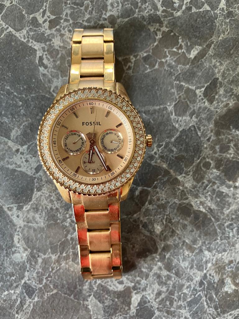 Horloge fossil rosé, Handtassen en Accessoires, Horloges | Dames, Ophalen, Gebruikt, Fossil, Polshorloge