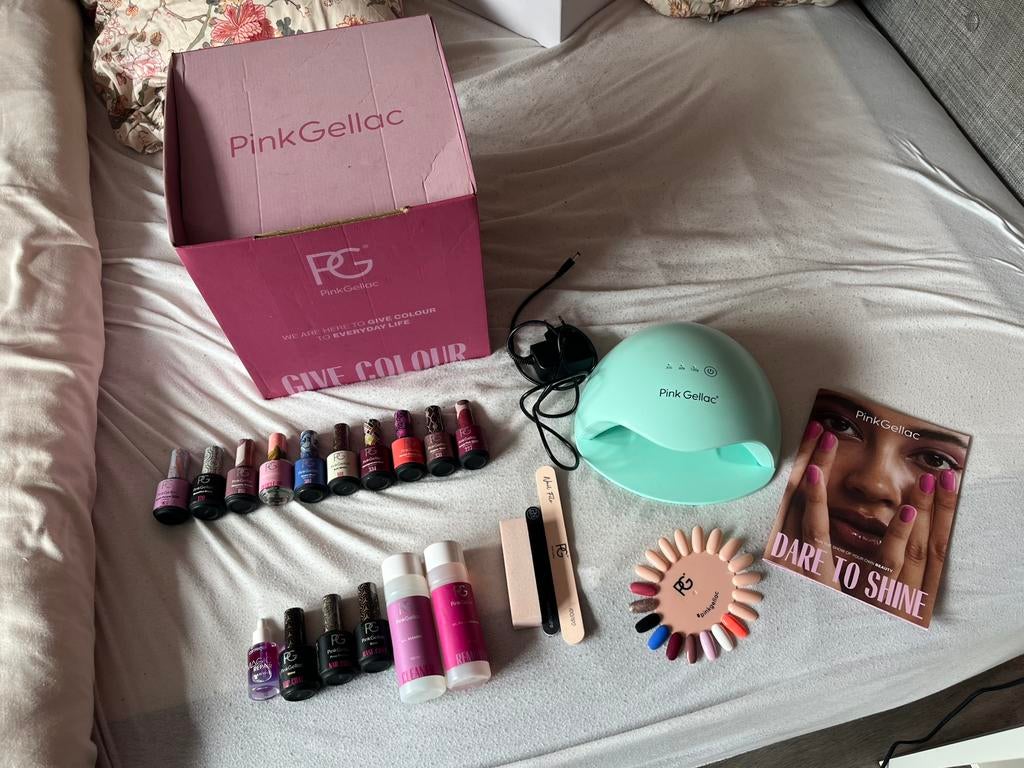 Starterpakket Pink Gellac, Bijoux, Sacs & Beauté, Beauté | Cosmétiques & Maquillage, Utilisé, Maquillage, Mains et Ongles, Autres couleurs