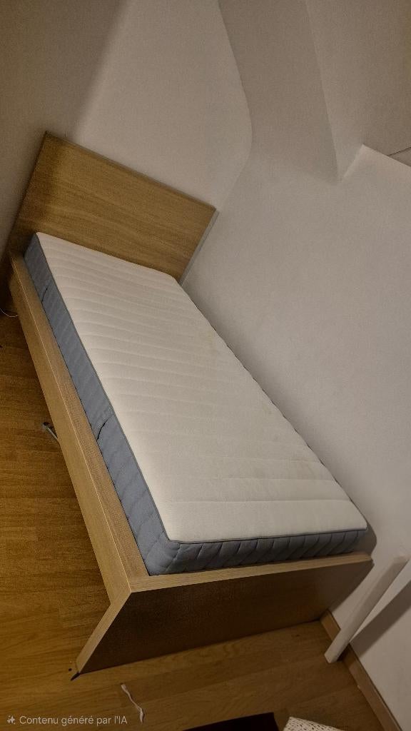 Deux lits avec matelas 90 x 200, Maison & Meubles, Chambre à coucher | Matelas & Sommiers, Comme neuf, Matelas, 90 cm, 200 cm