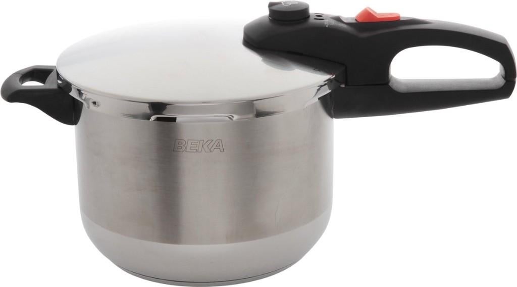 BEKA Snelkookpan Met Mandje - Inox - 6L - 22 cm, Huis en Inrichting, Keuken | Potten en Pannen, Nieuw, Kookpan of Snelkookpan