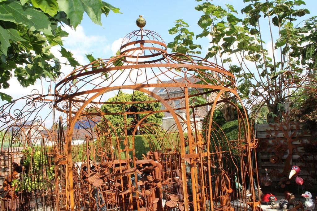 smeedijzeren tuinhuisje 3 maten, lees de aankondiging, Tuin en Terras, Ophalen, Nieuw