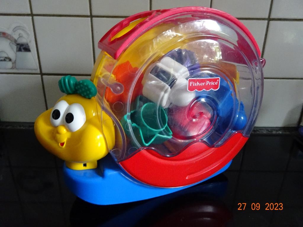 fisher price, muzikale wiebelslak- vormendoos*PRIMA STAAT*, Ophalen of Verzenden