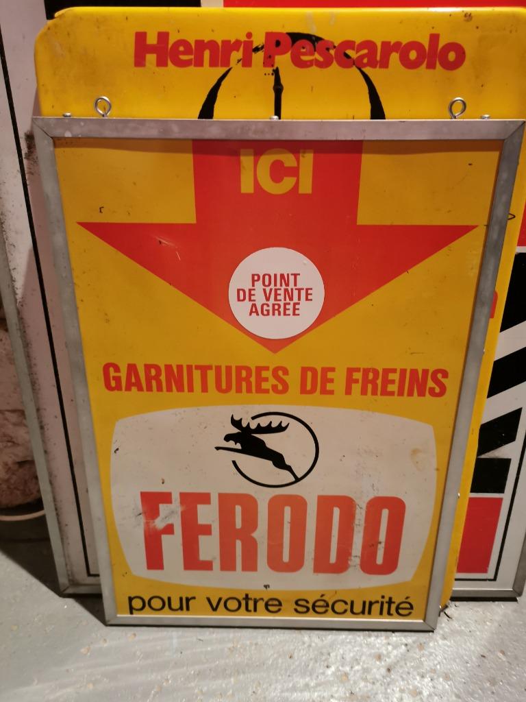 Plaque Ferodo garnitures de freins, Collections, Enlèvement, Utilisé, Panneau publicitaire