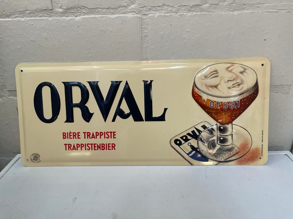 Orval blikken bordje 2003 ( 49,5 op 21), Verzamelen, Ophalen of Verzenden, Zo goed als nieuw