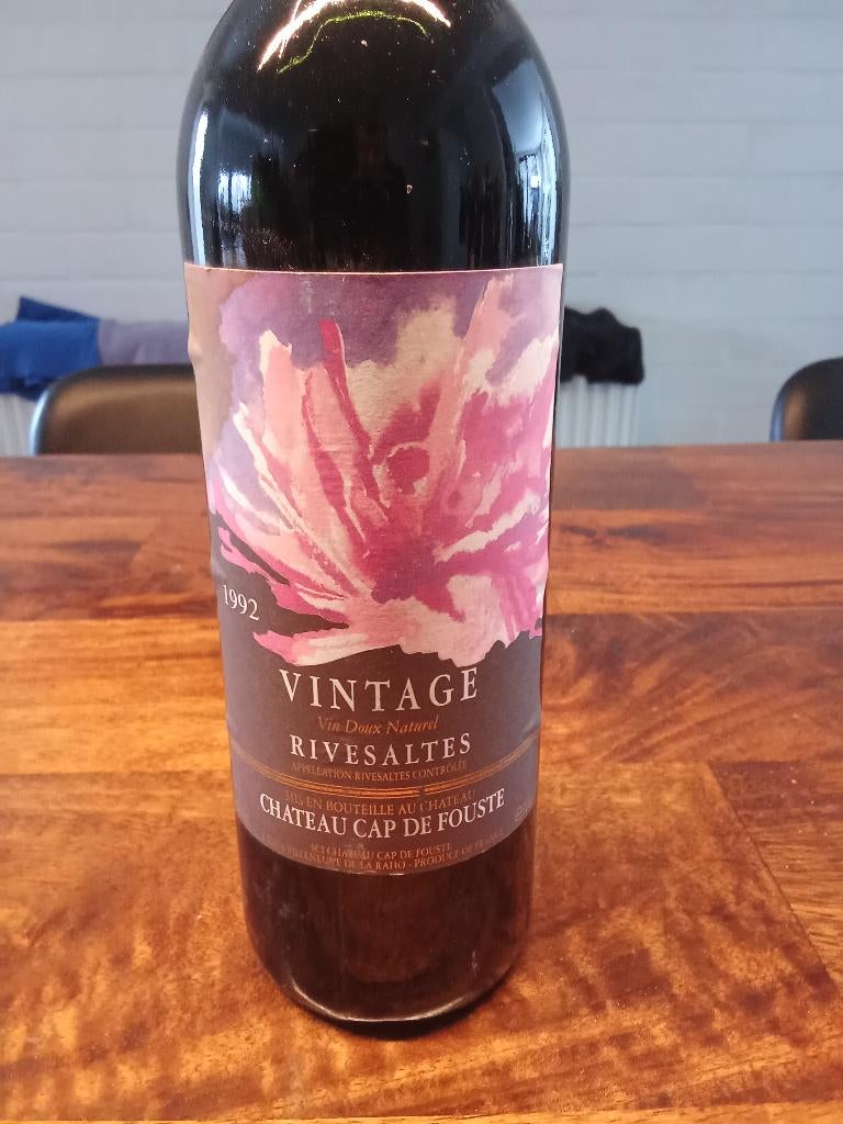 1992 Rivesaltes - Chateau Cap de Fouste, Collections, Neuf, Enlèvement ou Envoi, Pleine, Vin rouge