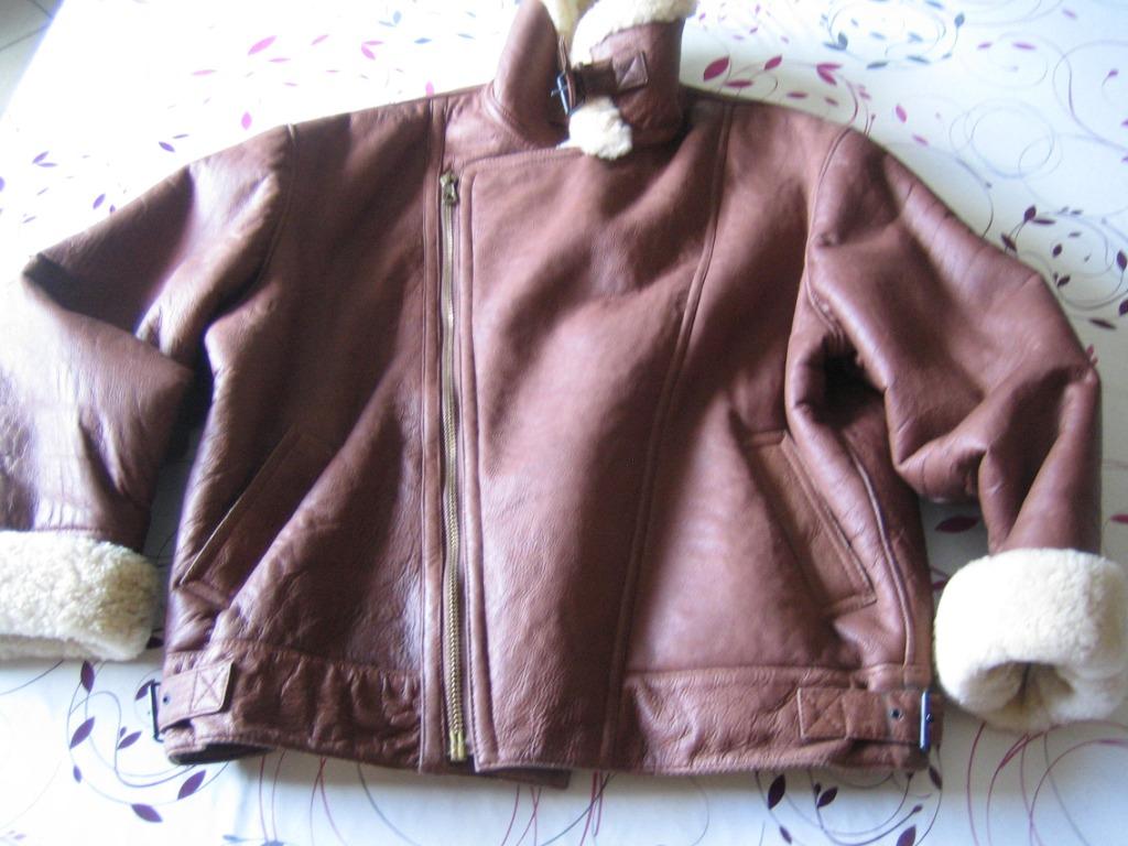 blouson mouton retourné, Ophalen, Maat 52/54 (L), Bruin, Nieuw