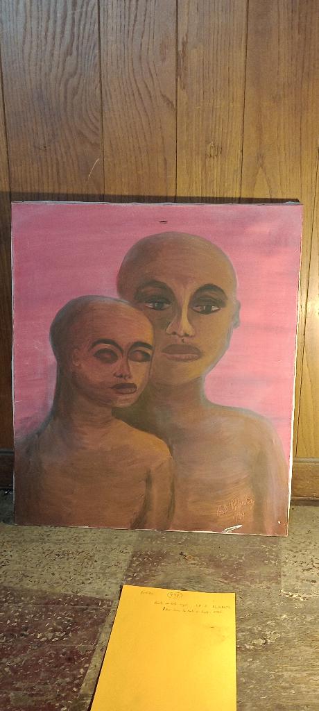 Schilderij op doek om te restaureren,CH.D.ALBERTS,60x70,n498, Antiek en Kunst, Kunst | Schilderijen | Klassiek, Ophalen