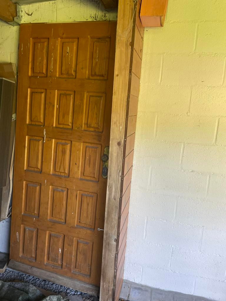 Porte extérieur en sapin massif, Jardin & Terrasse, Enlèvement, Comme neuf