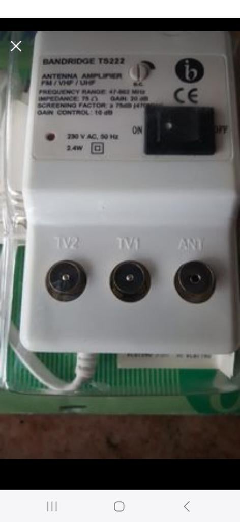 Amplificateur 2 voies pour antenne TV, TV, Hi-fi & Vidéo, Enlèvement ou Envoi, Comme neuf