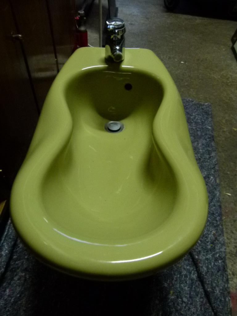 vintage bidet Luigi Colani space age moosgrün 70er, Ophalen, Huis en Inrichting