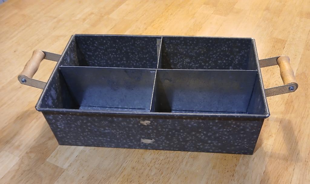 Jardinière en zinc et bois 4 compartiments, Jardin & Terrasse, Enlèvement, Bois