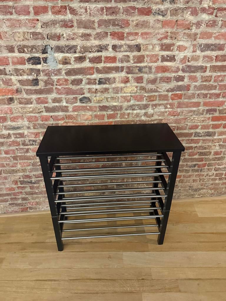 Étagère à chaussures Ikea Tjusig noire, très bon état, Enlèvement, Comme neuf