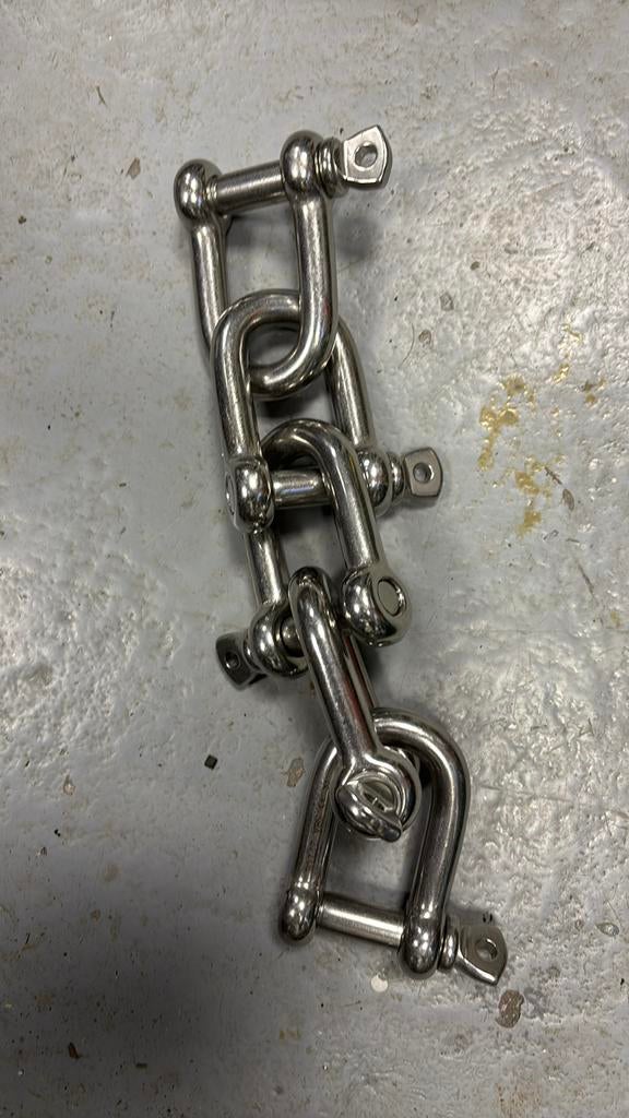 4 stuks RVS Inox D-bouten 10cm, Doe-het-zelf en Bouw, IJzerwaren en Bevestigingsmiddelen, Ophalen, Inox