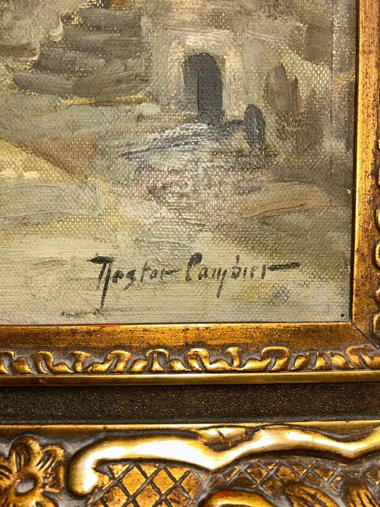 Schilderij Nestor Cambier (Brugge?), Antiek en Kunst, Kunst | Schilderijen | Klassiek, Ophalen